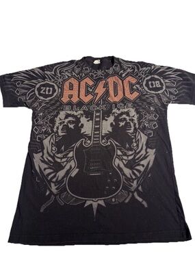 Liquid Blue Dead Stock Anvil Tag, AC/DC Black Shirt, Men’s Size M
